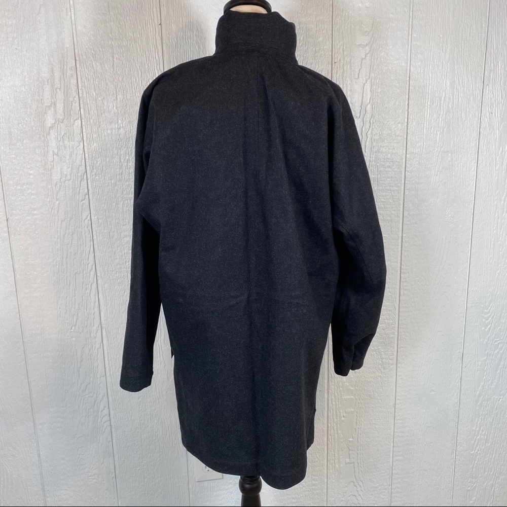 NEW Lululemon Black Wool Blend Trench Coat Medium - Picture 5 of 13